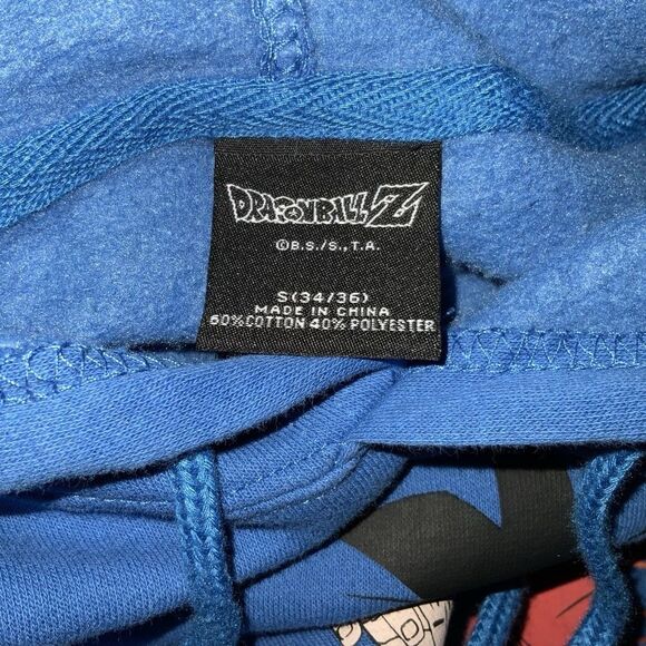 Dragonball Z Graphic Print Fleece Pullover Hoodie size S NWT - Picture 3 of 6